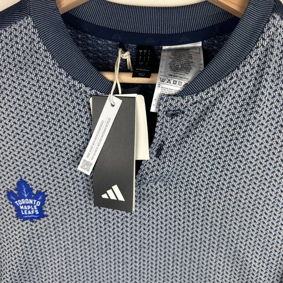 New Adidas x Toronto Maple Leafs Men's Size L Polo Golf Shirt Casual Collared - Picture 6 of 8